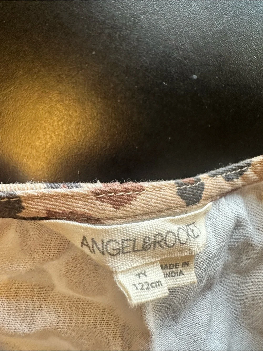 Angel & Rose Boutique Girls Leopard Print Tan Brown Shorts Set